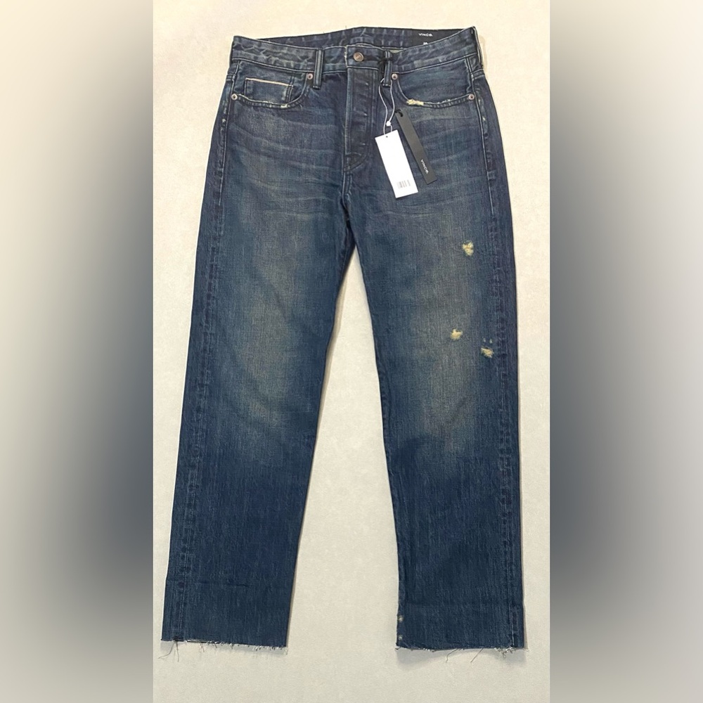 VINCE Slouch Cropped Boyfriend Button Fly Jeans Women’s 28 NWT